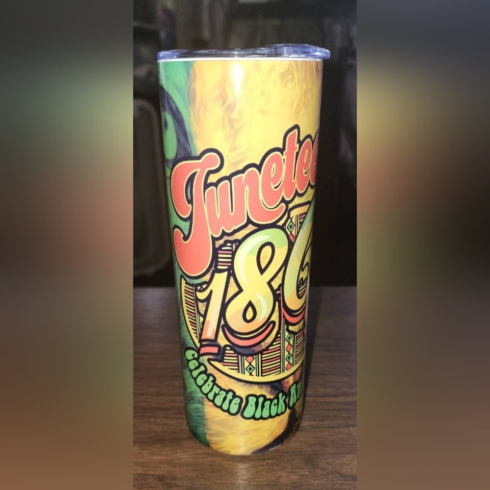 Celebrate with this vibrant Juneteenth Tumbles